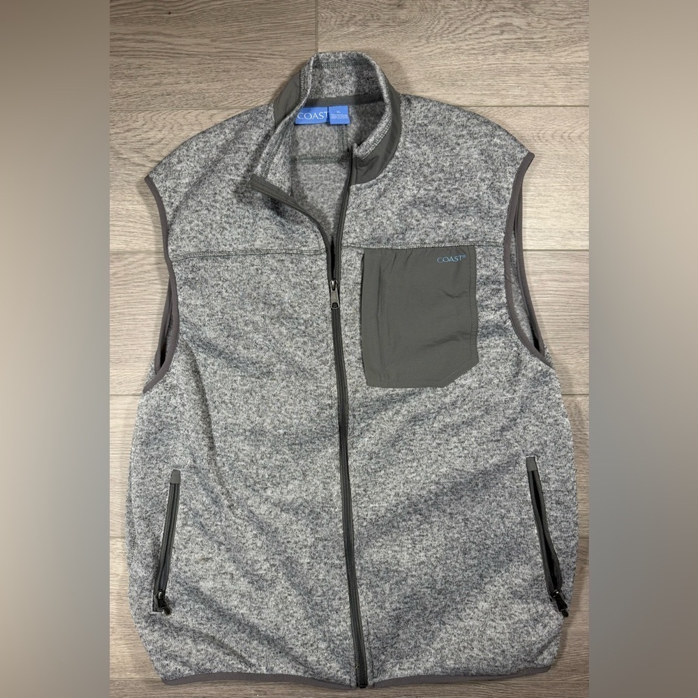 COAST women’s xl grey vest golf zip up